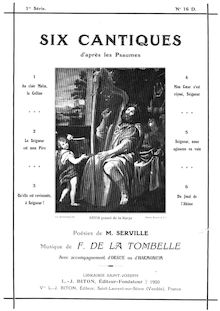 Partition complète, Six cantiques, D après les psaumes, La Tombelle, Fernand de