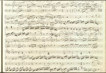 Partition complète, Duet pour violon et viole de gambe en E-flat major