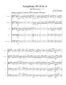 Partition I, Scherzando, Symphony No.9, A major, Rondeau, Michel