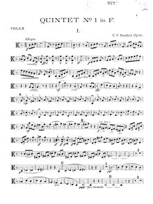 Partition viole de gambe 2, corde quintette No.1, Op.85, F Major