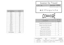 Corrige MC PLAQUISTE Realisation et technologie 2006