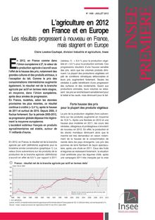 L’agriculture en 2012 en France et en Europe : INSEE