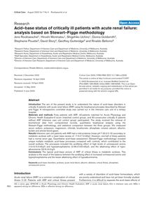 Acid–base status of critically ill patients with acute renal failure: analysis based on Stewart–Figge methodology