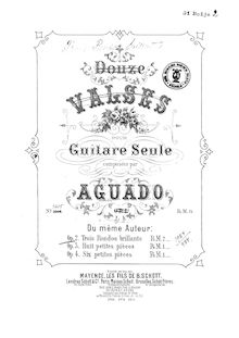 Partition complète, 3 Rondos Brillants, Op.2, Aguado, Dionisio par Dionisio Aguado