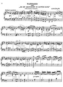 Partition , Fantasie über Es ist bestimmt en Gottes Rath v. Mendelssohn-Bartholdy., 12 deutsche chansons, Op.34