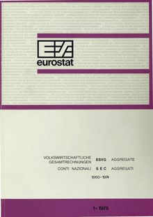 NATIONAL ACCOUNTS ESA AGGREGATES. 1960-1974