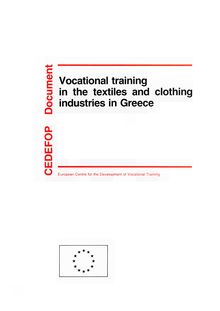 Vocational training in the textiles and clothing industries in Greece