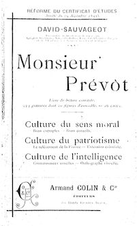 Monsieur Prévôt / David-Sauvageot,...