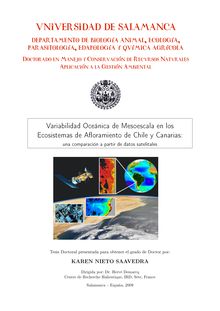 Variabilidad Oceánica de Mesoescala en los Ecosistemas de Afloramiento de Chile y Canarias: una comparación a partir de datos satelitales
