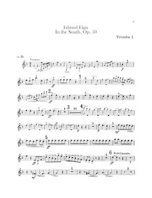 Partition trompette 1, 2, 3 (B♭), en pour South, Alassio, Elgar, Edward