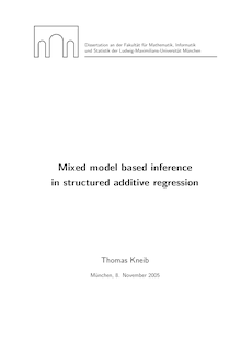 Mixed model based inference in structured additive regression [Elektronische Ressource] / Thomas Kneib