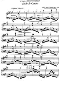 Partition No.6, 6 Etudes de Concert, Op.11, Backer-Grøndahl, Agathe par Agathe Backer-Grøndahl