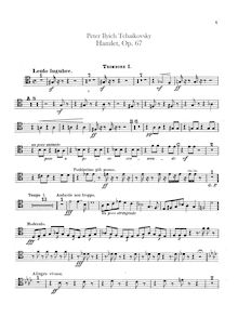 Partition Trombone 1, 2, 3, Tuba, Hamlet (overture-fantasia), Гамлет (Gamlet)