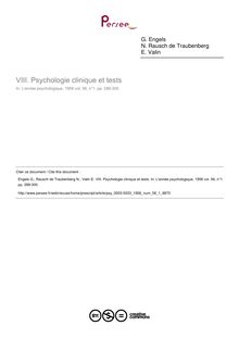 Psychologie clinique et tests - compte-rendu ; n°1 ; vol.56, pg 288-300
