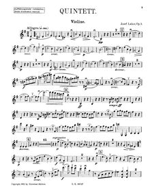 Partition de violon, Klavierquintett Op.3, e minor, Labor, Josef