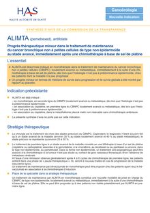 ALIMTA - Synthèse d avis ALIMTA - CT7892