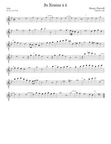 Partition ténor viole de gambe 1, octave aigu clef, Fantazias et en Nomines par Henry Purcell