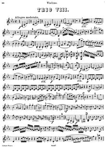 Partition de violon, Piano Trio, Hob.XV:30, Klaviertrio Nr.8