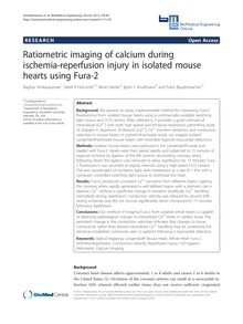 Ratiometric imaging of calcium during ischemia-reperfusion injury in isolated mouse hearts using Fura-2