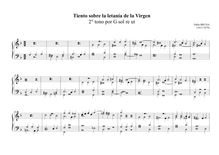 Partition complète, Tiento de 2º tono por Gesolreut sobre la Letanía de la Virgen par Pablo Bruna