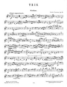 Partition de violon, Piano Trio, Op.55, E minor, Lazarus, Gustav