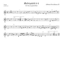 Partition ténor viole de gambe 2, octave aigu clef, Madrigaletti par Alfonso Ferrabosco Jr.