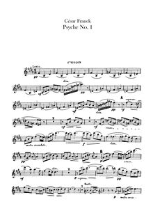 Partition violons I, II, Psyché, Poème symphonique pour orchestre et choeurs