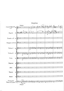 Partition , Introitus (Requiem), Kyrie, Dies irae, Tuba mirum, Requiem