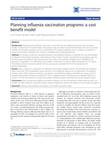 Planning influenza vaccination programs: a cost benefit model