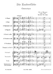 Partition complète, Die Zauberflöte, The Magic Flute, Mozart, Wolfgang Amadeus par Wolfgang Amadeus Mozart