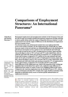 Comparaisons des structures d'emploi : un panorama international (version anglaise)