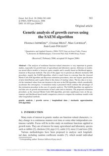 Genetic analysis of growth curves using the SAEM algorithm