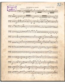 Partition basse trombone, Overture to Goethe s Faust, Op.80, Ouverture de la Tragédie : Faust de Goethe à grand Orchestre.