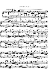 Partition Prelude et Fugue No.19 en A major BWV 864, Das wohltemperierte Klavier I