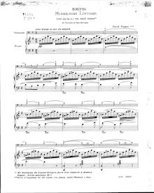 Partition violoncelle et partition de piano, partition de violoncelle, 7 Gesänge aus dem spanischen Liederbuche