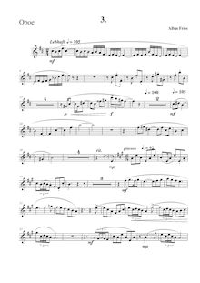 Partition , Lebhaft, hautbois , partie, Sonate für hautbois und Klavier  Sommer 