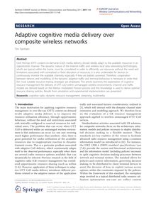 Adaptive cognitive media delivery over composite wireless networks