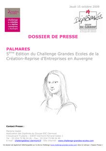 Dossier de Presse Palmarès