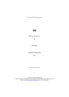 Partition complète, préludes 10th book, tbp 94, (all 24 keys), Novegno, Roberto