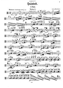 Partition viole de gambe 1, corde quintette, F major, Bruckner, Anton par Anton Bruckner