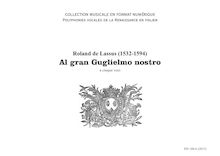 Roland de Lassus (1532-1594) - Al gran Guglielmo nostro (a cinque voci).