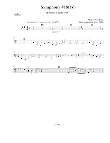 Partition Tuba, Symphony No.18, B-flat major, Rondeau, Michel par Michel Rondeau