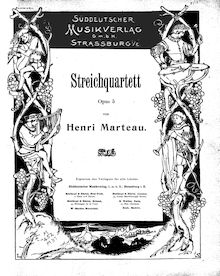 Partition violon I , partie, corde quatuor No.1, D♭ Major, Marteau, Henri