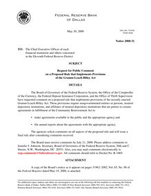 Request for Public Comment on a Proposed Rule that Implements  Provisions of the Gramm-Leach-Bliley 
