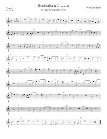 Partition ténor viole de gambe 1, octave aigu clef, Gradualia II par William Byrd