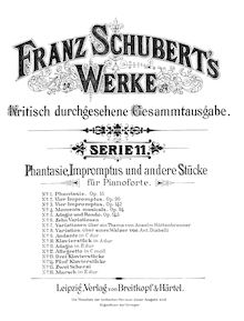 Partition complète, Wanderer Fantasy, Wandererfantasie, C major par Franz Schubert