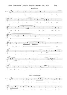 Partition ténor , partie [G2 clef], Missa sine nomine, F major (or modal...)