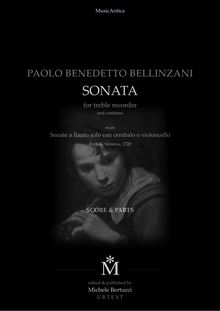 Partition complète et parties, Sonata Prima, op.3, Bellinzani, Paolo Benedetto