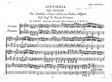 Partition clavecin ou Piano , partie, Gionata, Piccinni, Niccolò