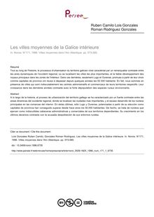 Les villes moyennes de la Galice intérieure - article ; n°1 ; vol.171, pg 573-585
